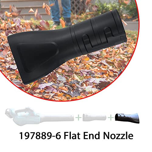 197889-6 Flat End Nozzle Attachment Compatible with Makita X2 36V, 18V Hand held Blower XBU02Z, XBU03, DUB362- Easy One-Click Installation