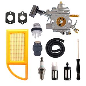 mikatesi br600 carburetor kit for stihl br500 br550 br600 br700 br 500 550 600 700 backpack leaf blower replaces zama c1q-s183 4282-120-0606 parts – with 4282 141 0300 air filter tank vent kit