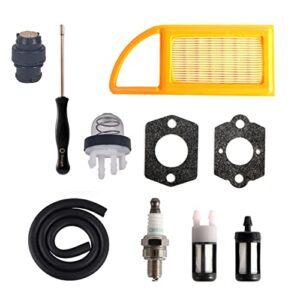 Mikatesi BR600 Carburetor Kit for Stihl BR500 BR550 BR600 BR700 BR 500 550 600 700 Backpack Leaf Blower Replaces Zama C1Q-S183 4282-120-0606 Parts - with 4282 141 0300 Air Filter Tank Vent Kit