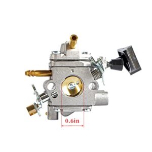 Mikatesi BR600 Carburetor Kit for Stihl BR500 BR550 BR600 BR700 BR 500 550 600 700 Backpack Leaf Blower Replaces Zama C1Q-S183 4282-120-0606 Parts - with 4282 141 0300 Air Filter Tank Vent Kit