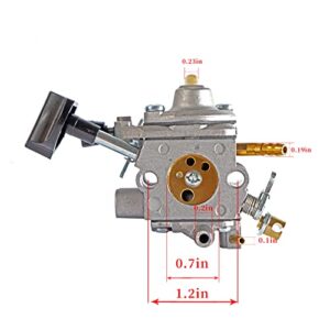 Mikatesi BR600 Carburetor Kit for Stihl BR500 BR550 BR600 BR700 BR 500 550 600 700 Backpack Leaf Blower Replaces Zama C1Q-S183 4282-120-0606 Parts - with 4282 141 0300 Air Filter Tank Vent Kit