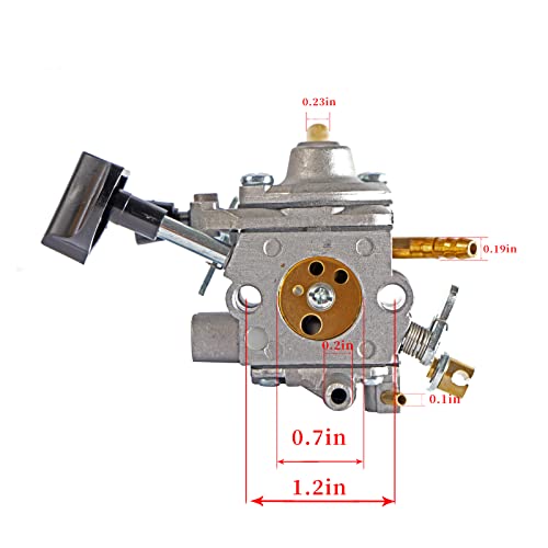 Mikatesi BR600 Carburetor Kit for Stihl BR500 BR550 BR600 BR700 BR 500 550 600 700 Backpack Leaf Blower Replaces Zama C1Q-S183 4282-120-0606 Parts - with 4282 141 0300 Air Filter Tank Vent Kit