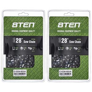 8ten ripping chainsaw chain 28 inch .063 3/8 92dl for stihl 44 56 ms 441 650 660 661 (2 pack)