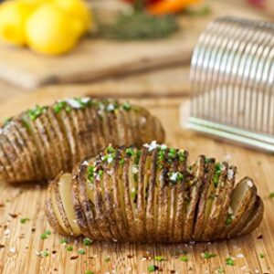 Charcoal Companion CC2031 Hasselback Potato Slicing Rack - Bake or Grill Delicious Potatoes In Your Kitchen or BBQ