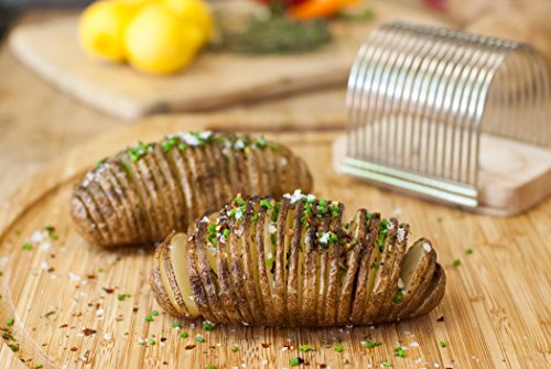 Charcoal Companion CC2031 Hasselback Potato Slicing Rack - Bake or Grill Delicious Potatoes In Your Kitchen or BBQ