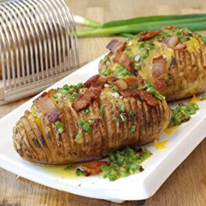 Charcoal Companion CC2031 Hasselback Potato Slicing Rack - Bake or Grill Delicious Potatoes In Your Kitchen or BBQ