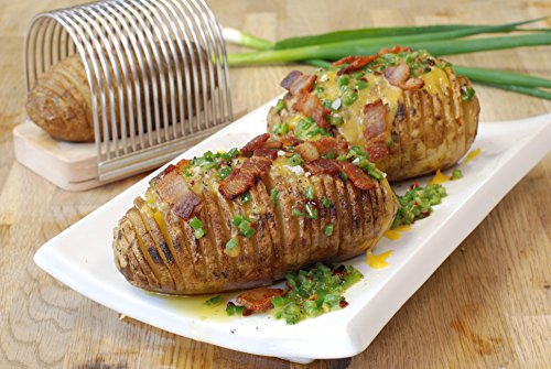 Charcoal Companion CC2031 Hasselback Potato Slicing Rack - Bake or Grill Delicious Potatoes In Your Kitchen or BBQ