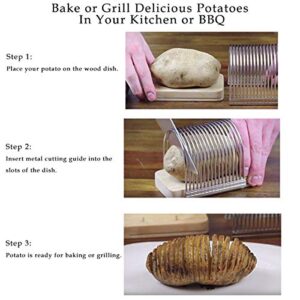 Charcoal Companion CC2031 Hasselback Potato Slicing Rack - Bake or Grill Delicious Potatoes In Your Kitchen or BBQ