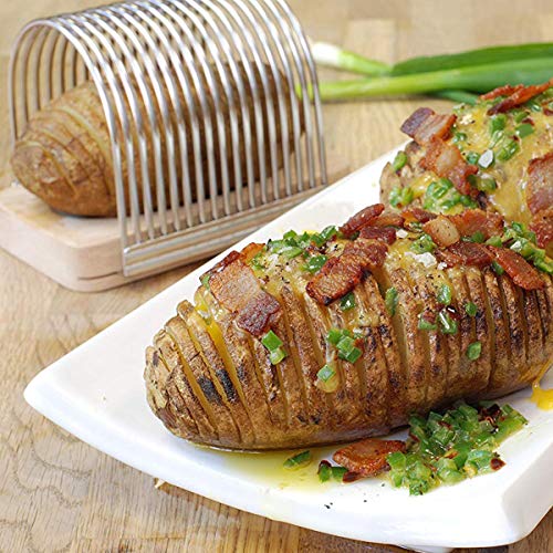 Charcoal Companion CC2031 Hasselback Potato Slicing Rack - Bake or Grill Delicious Potatoes In Your Kitchen or BBQ