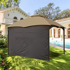 Gazebo Universal Replacement Privacy Curtain - Wonwon Privacy Panel Canopy Side Wall for 10' x 10' Outdoor Gazebo (Brown)