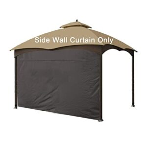 Gazebo Universal Replacement Privacy Curtain - Wonwon Privacy Panel Canopy Side Wall for 10' x 10' Outdoor Gazebo (Brown)