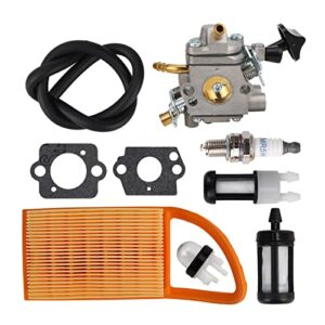 carbbia br 600 carburetor air fuel filter carb tune up kit for sthil br500 br550 br600 backpack blower leaf blower parts replaces for zama c1q-s183 4282-120-0606 4282-120-0607 4282-120-0608