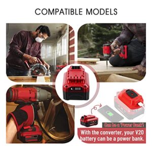 CaliHutt 【3RD-Upgrade 6.0Ah 20V Replacement Battery for V20 Craftsman 20V Battery MAX CMCB204 CMCB202 CMCB201 CMCD700C1 CMCS500B (All of V20 Cordless Tool Series) High Capacity