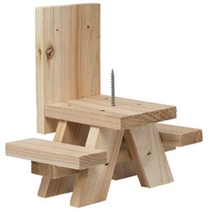 american heritage industries squirrel picnic table- picnic table feeder for squirrels with corn holder…