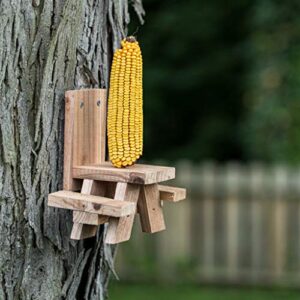 American Heritage Industries Squirrel Picnic Table- Picnic Table Feeder for Squirrels with Corn Holder…