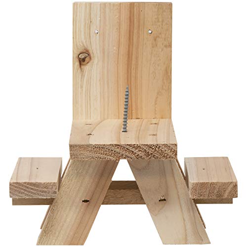 American Heritage Industries Squirrel Picnic Table- Picnic Table Feeder for Squirrels with Corn Holder…