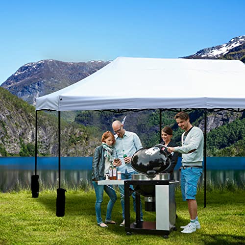 Party Tent,10x20 Canopy Tent Pop Up Canopy Folding Protable Ez up Canopy Sun Shade Instant Gazebo with Backpack Bag for Outdoor, Party, Wedding, Camping, Picnics (White)