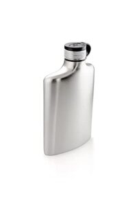 gsi outdoors – glacier stainless hip flask for camping, bbq, backpacking, travel and festivals – 8 oz.