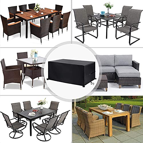 YoungBee Patio Furniture Set Covers,Rectangular/Square Patio Table Cover Waterproof, Windproof, Upgraded Tear-Resistant 420D Oxford Large Outdoor Furniture Covers 56" W x 56" D x 28" H