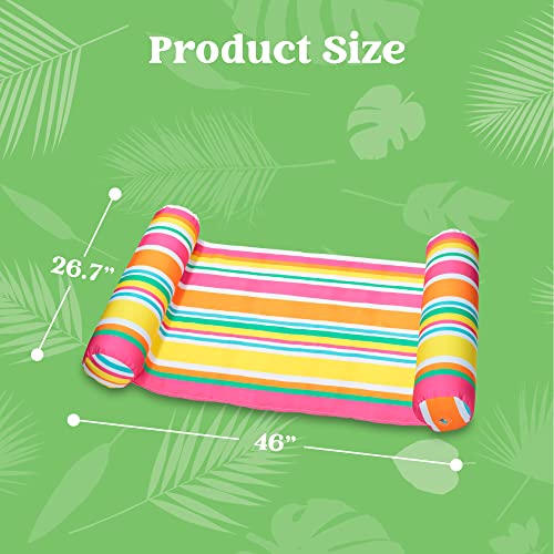 2 Pack Inflatable Pool Float Hammock, Multi Purpose Swimming Pool Hammock, Water Hammock Lounges, Pool Accessories (Saddle, Lounge Chair, Hammock, Drifter) for Pool, Beach, Outdoor