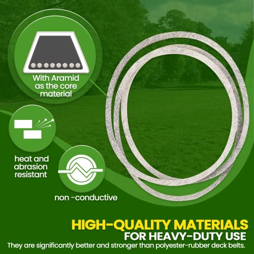 TonGass 42" Lawn Mower Deck Belt Compatible with John Deere Lawn Mower - Replaces Part Number GX20072 - Deck Drive Belt for Heavy-Duty Use - Compatible with 100 D100 E100 Series