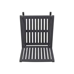 Great Deal Furniture Penny Outdoor Acacia Wood Rocking Chairs (Set of 2), Dark Gray