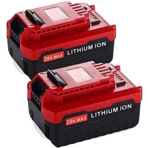 2 packs 6.0ah extended capacity replacement battery compatible with porter cable 20v lithium-ion battery max pcc685l pcc680l pcc682l pcc685lp cordless power tools batteries