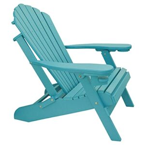 ECCB Outdoor Outer Banks Deluxe Oversized Poly Lumber Folding Adirondack Chair (Sage)