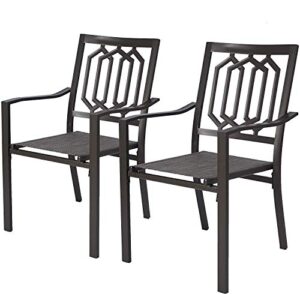 kozyard villa outdoor patio dining chair (steel/textilence)
