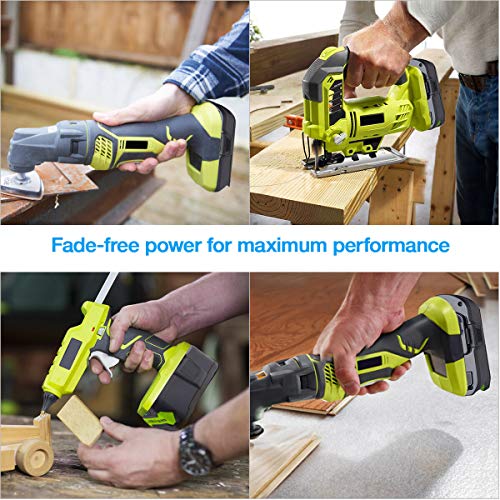 Powerextra 6.0Ah 18V Battery Compatible with Ryobi 18 Volt ONE+ P102 P103 P104 P105 P107 P109 P122 Cordless Power Tools 2 Pack