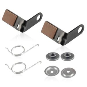 2-pcs gy21943b gy21943a brake pad kit for john deere 42″ l, d, x series 100 105 115 100 110 120 125 130 mower, replaces gy21943, included gx20515 retainer, gx20494 spring and gx23240 deck bushing