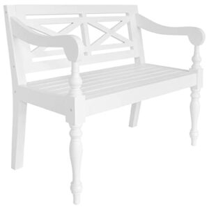 zqqlvoo bench with back and seat for outdoors lawn yard porch,grand patio outdoor bench garden bench with armrests,bench 38.6″ solid mahogany wood white