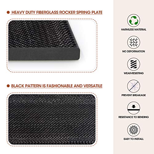 Zipcase 2.5" x 5" Two Set Patio Chair Spring Plate Replacement Part for Universal Outdoor Patio Furniture Spring and Swivel Chair, Four Piece