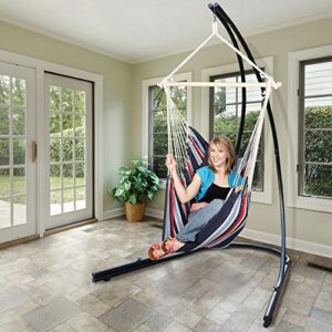 Sorbus Hammock Chair Stand Hanging Chair Stand- Heavy Duty Steel Sensory Swing Stand- Weather & Rust Resistant Arc Stand- Adjustable Portable Stand 330lbs - Tree,Lounger,Air Porch,Indoor/Outdoor,Yard