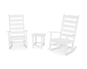 polywood® shaker rocking chair set, white