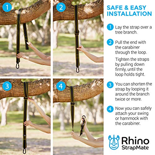 Tree Swing Strap Hanging Kit – 10ft Strap, Holds 2800 lbs (SGS Certified), Fast & Easy Way to Hang Any Swing