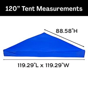 10x10 Pop Up Canopy Top Replacement Cover 118 Inches (Top Only)