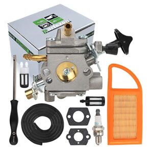 partszen br500 carburetor for sthil br550 br600 br700 backpack leaf blower parts for zama c1q-s183 4282-120-0606 4282-120-0608 4282-120-0607 with air filter fuel line carb tune up kit