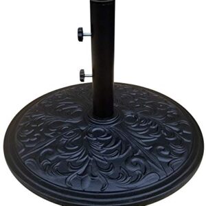 Tropishade Umbrella Base Cast Iron with Black Powder Coating Weight 50 lbs