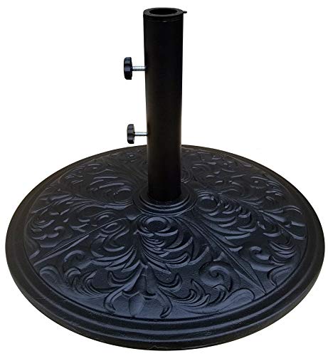 Tropishade Umbrella Base Cast Iron with Black Powder Coating Weight 50 lbs