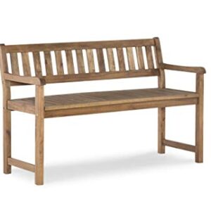 Linon Justice Catalan Bench, Teak