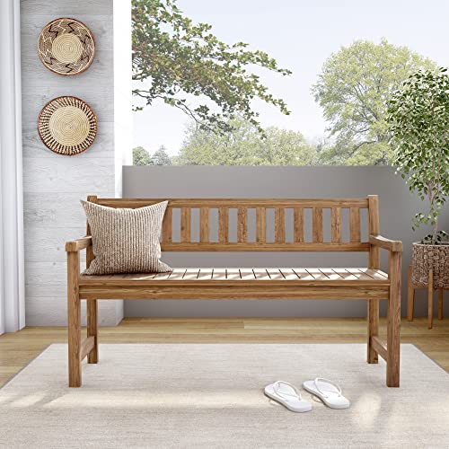 Linon Justice Catalan Bench, Teak