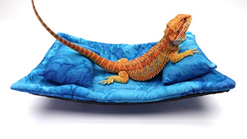 Chaise Lounge for Bearded Dragons, Blue Heaven Batik Fabric