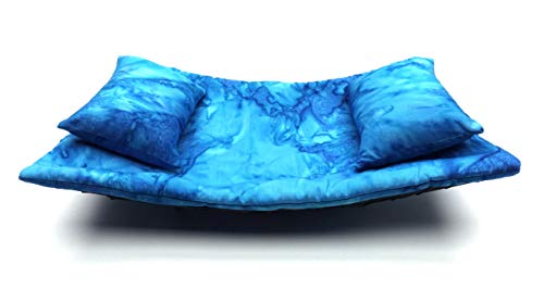 Chaise Lounge for Bearded Dragons, Blue Heaven Batik Fabric