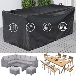 tifile | patio furniture set cover | outdoor sectional sofa set covers | rectangular/square patio table covers| garden table and chair set covers water resistant large — 91″ l x 63″ w x 27.5″ h
