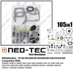 NEO-TEC Bolts Bar Nut Stud Screws Hardware Kit Fit for Stihl MS260 MS360 MS440 MS441 MS460 MS461 MS660