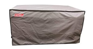 l storage box cover with straps and handles, waterproof heavy duty outdoor furniture winter cover for keter, suncast, lifetime(deck box cover, 52.7″(l) 26.7″(d) 26.7″(h) brown