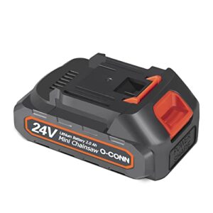 mini chainsaw battery replacement, 24v 2000mah rechargeable battery, cordless electric portable handheld chainsaw accessories (model 2)
