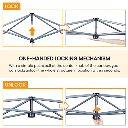 Yaheetech 12x12 Pop Up Canopy Easy Set-up Tent, Portable Outdoor Canopy Instant Tent, Heavy Duty Commercial Gazebo with Wheeled Carry Bag & 4 Sandbags for Home, Party & Outdoor Activities, White