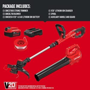 CRAFTSMAN 20V MAX WEEDWACKER String Trimmer and Leaf Blower Combo Kit, Battery and Charger Included (CMCK197M1 )